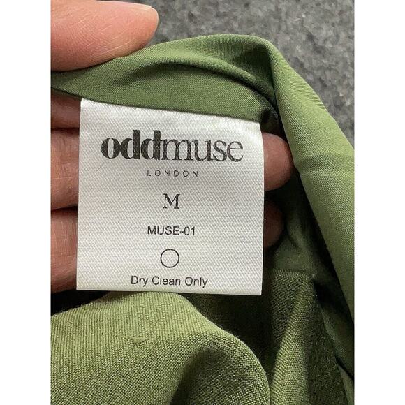 NWT Odd Muse Green Classic Muse Blazer Jacket Belt M - Picture 4 of 5
